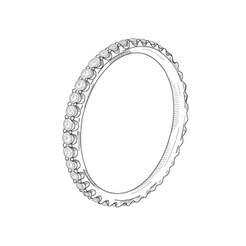 Sužadėtuvių žiedas - deimantinė juostelė - fashiongold.lt
