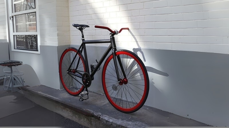 Bicycle fully wrapped in matte vinyl wrap
