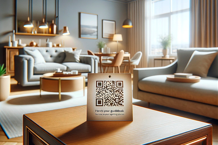 A host can generate a qr code for a digital guidebook to help travelers feel like locals 
