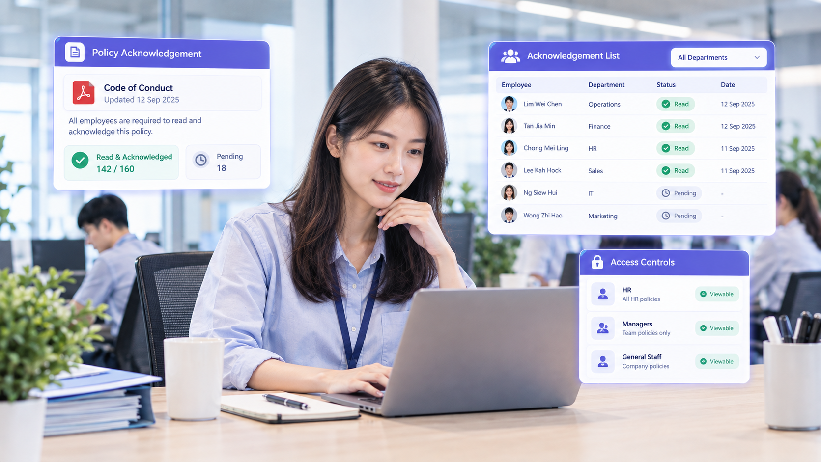 An employee handbook gives employees, managers, and direct reports a clear understanding of company policies, HR processes, benefits, mandatory training, and workplace practices.