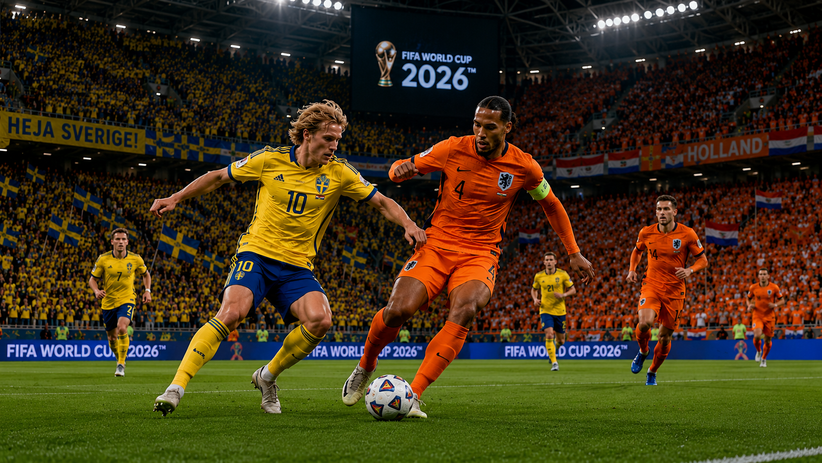 Sverige möter Nederländerna i en viktig gruppspelsmatch i VM 2026.