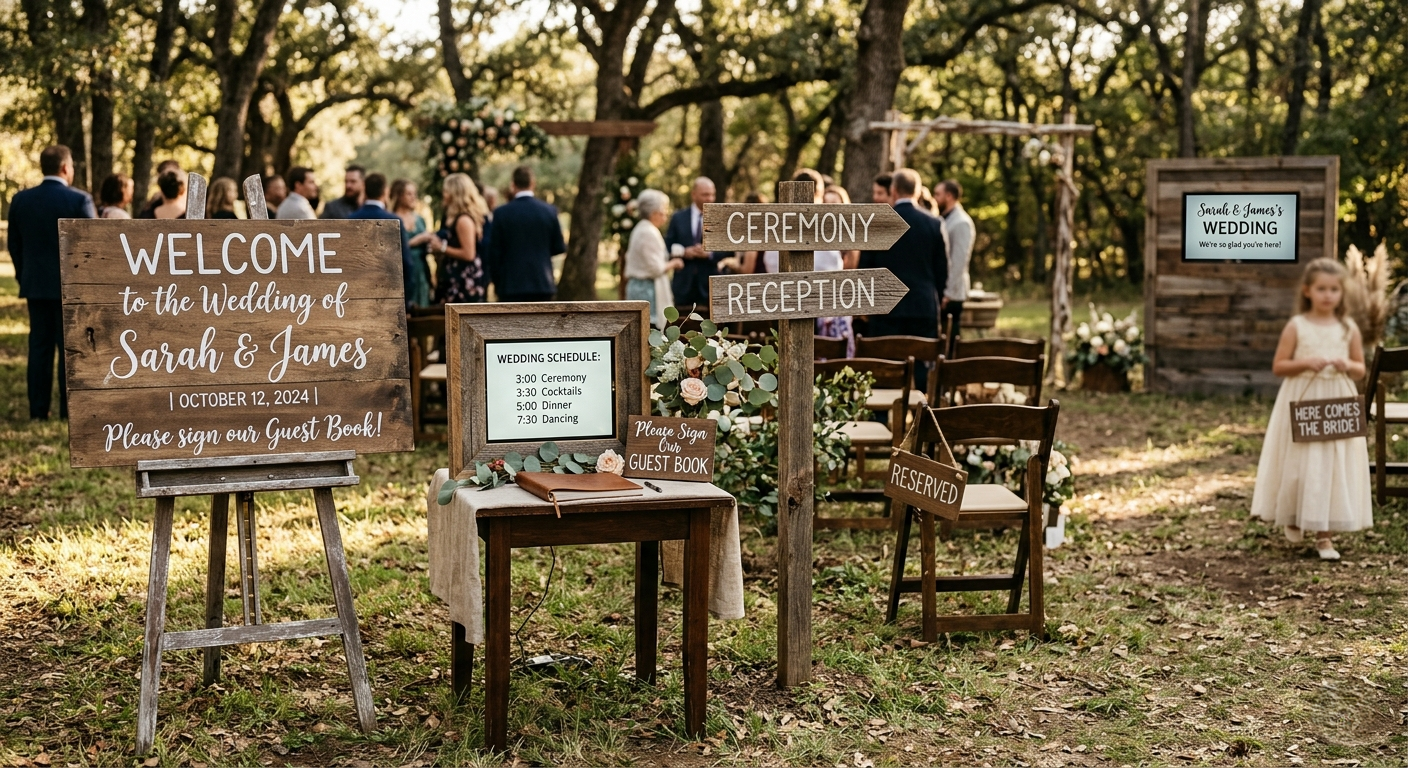 What Signage Do I Need for My Wedding? 9 rustic wedding signs