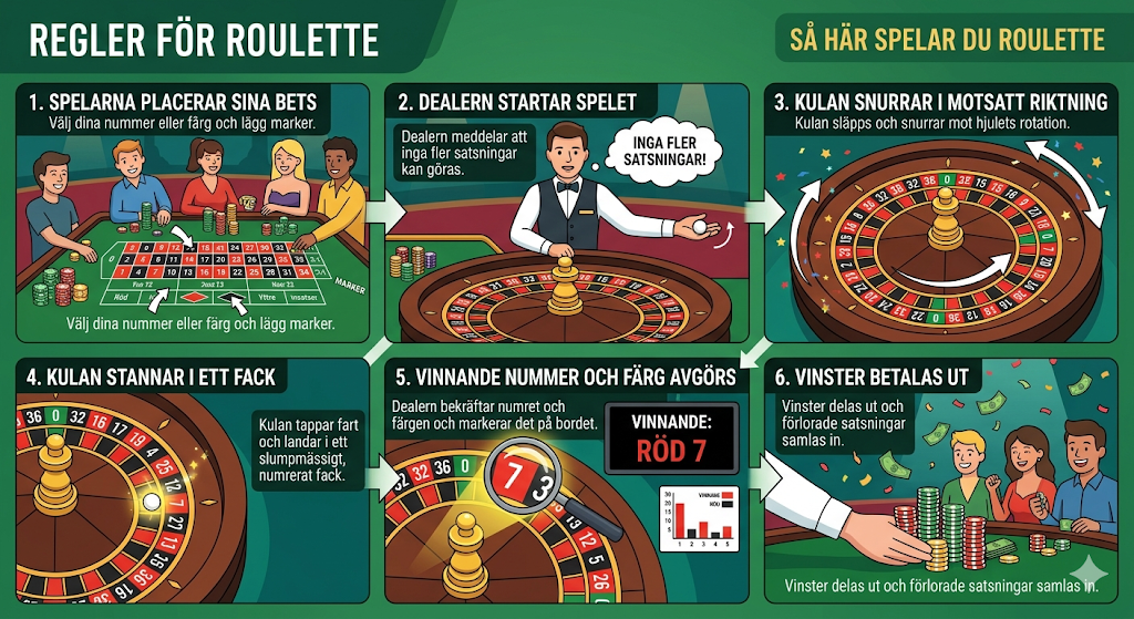 Hur spelar man roulette steg för steg