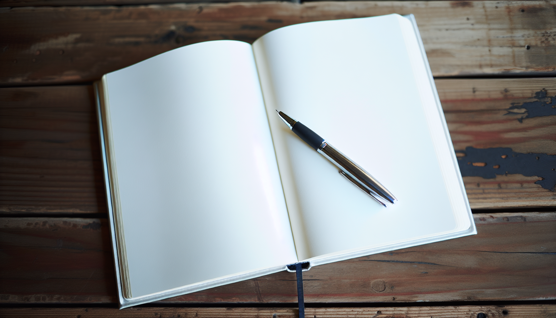 A serene, open journal with a pen resting on top, symbolizing the power of manifestation journaling