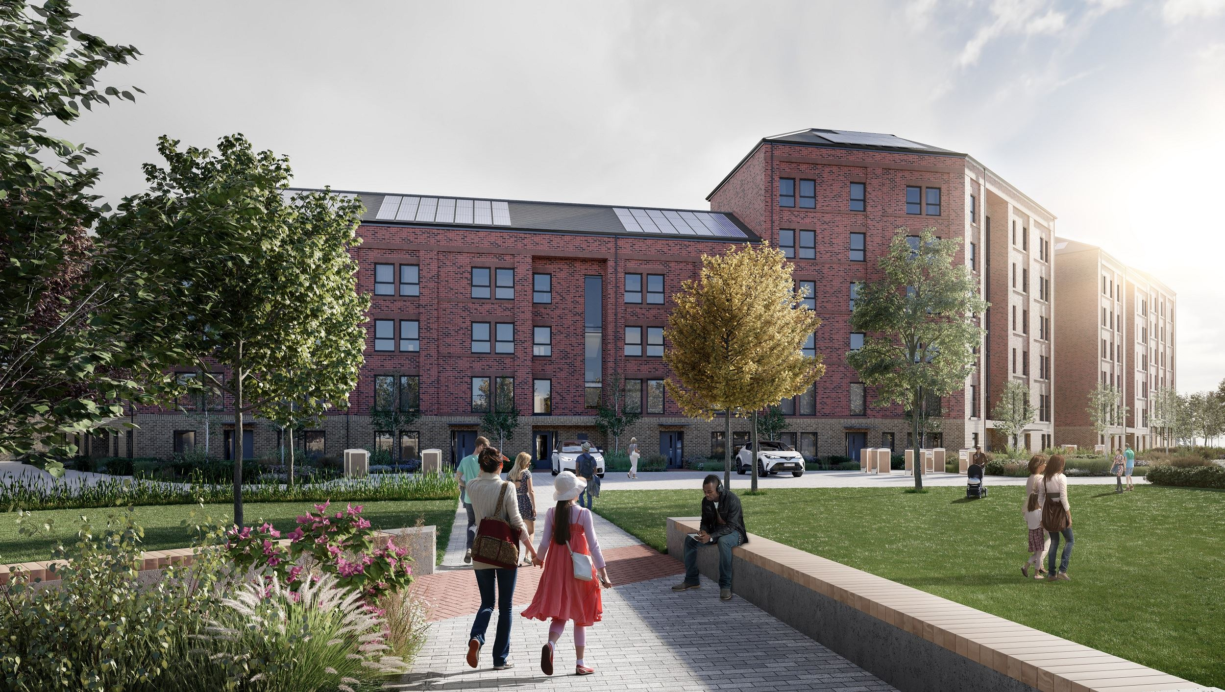 net zero new build homes being built within Greendykes Edinburgh 