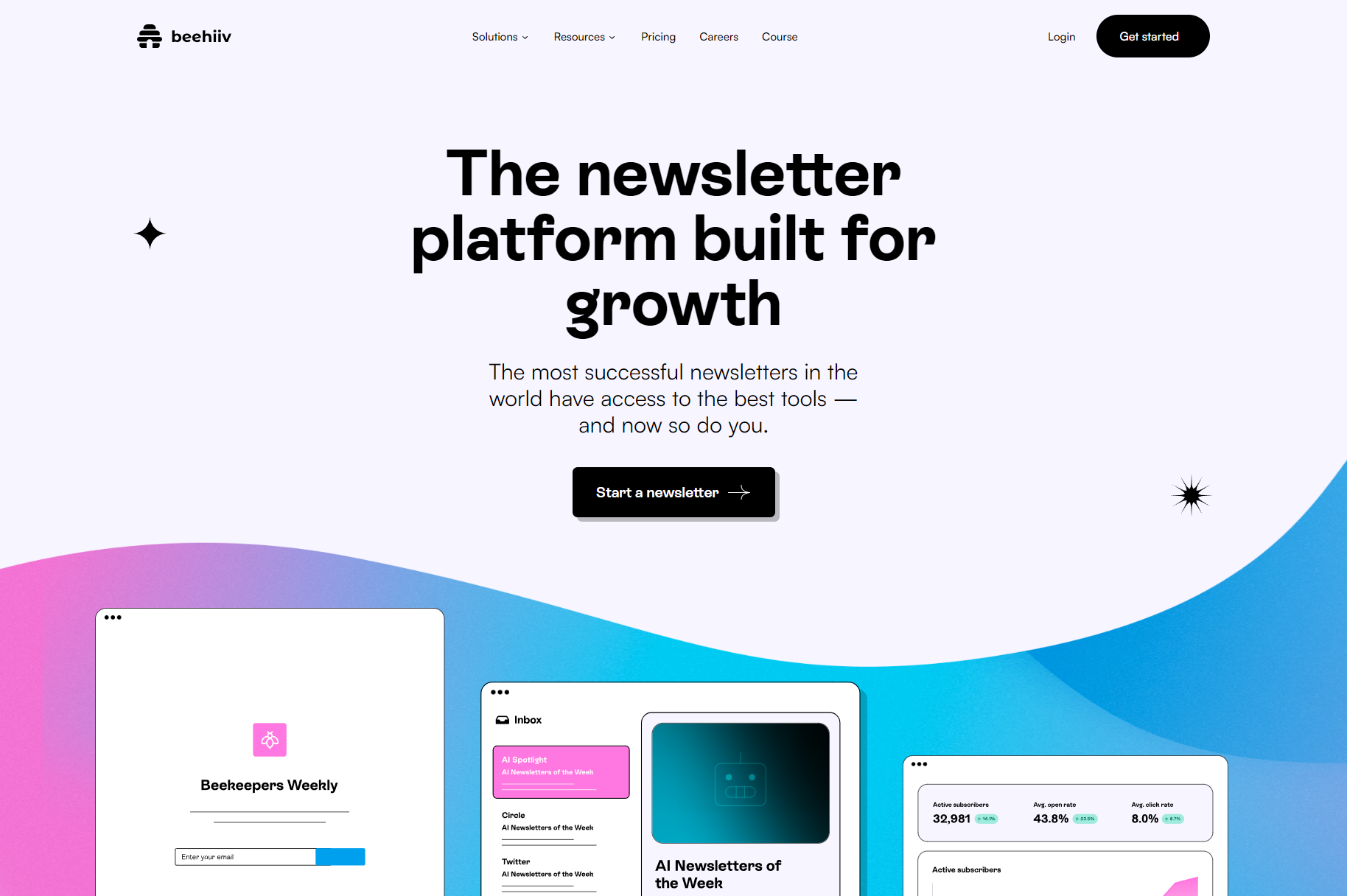 Beehiv is a newsletter platform designed for growth.