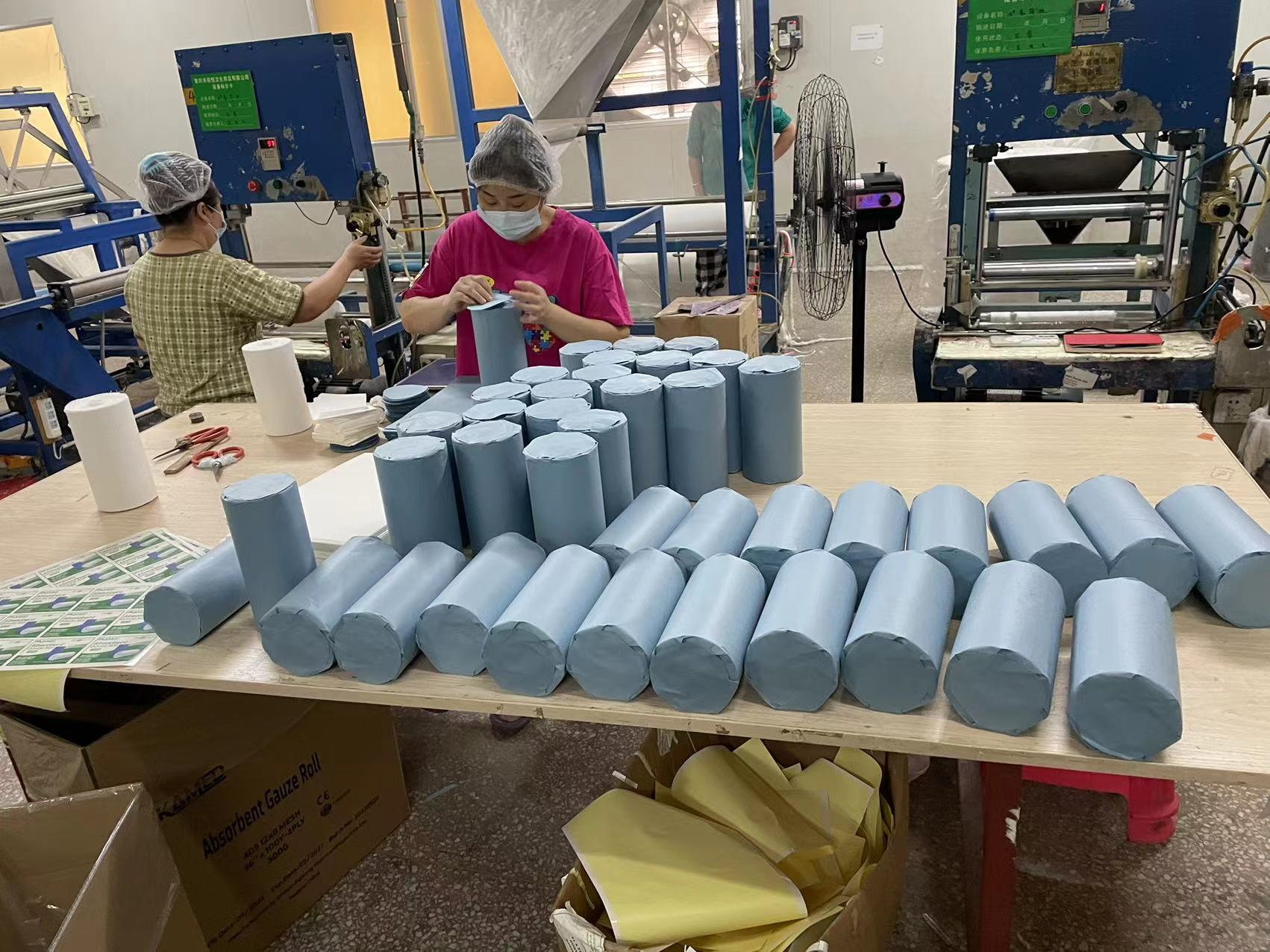 gauze roll and gauze bandage production line 