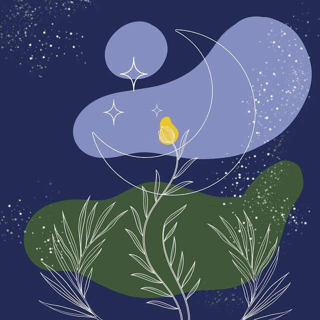 plants, moon, background