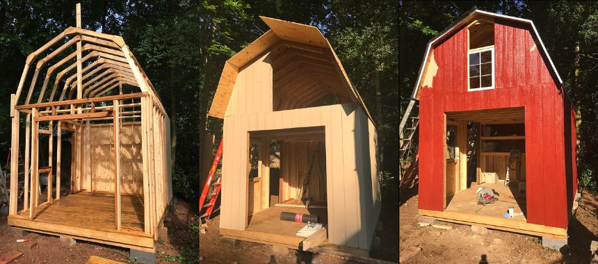 Phases of a lofted barn build. Source: Wikimedia