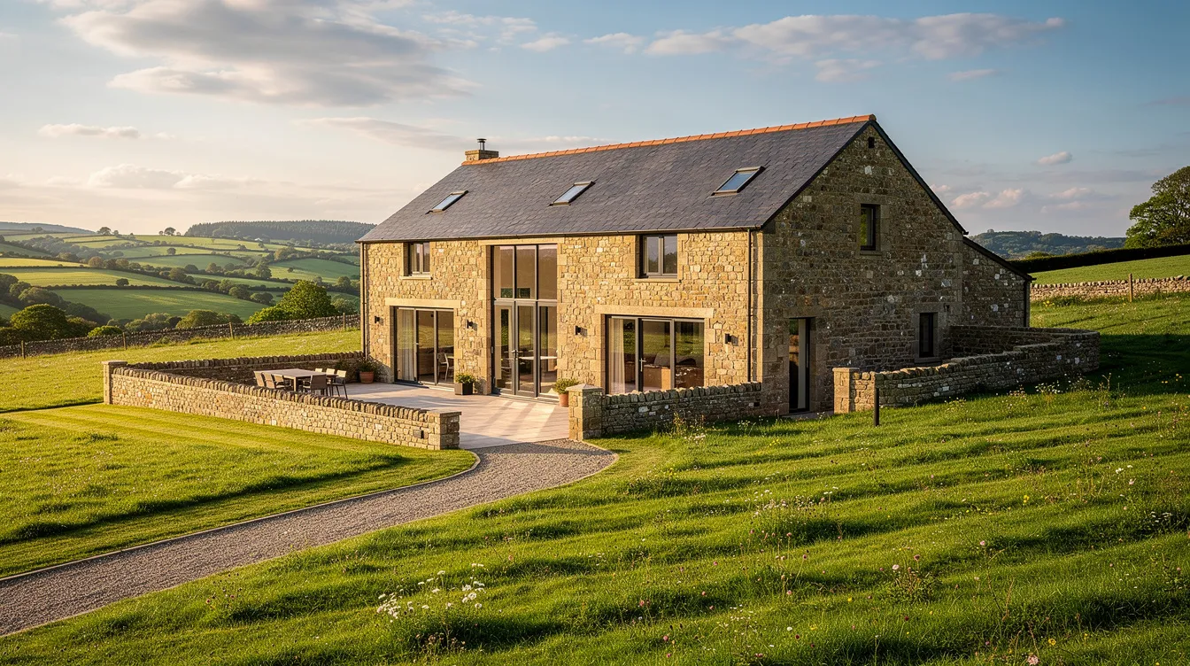 A beautifully presented stone barn conversion is nestled in the heart of the Dorset countryside, surrounded by lush green fields and rolling hills, creating a picturesque setting. This charming cottage offers a tranquil escape, perfect for large holiday groups looking to explore the stunning scenery of the Jurassic Coast.