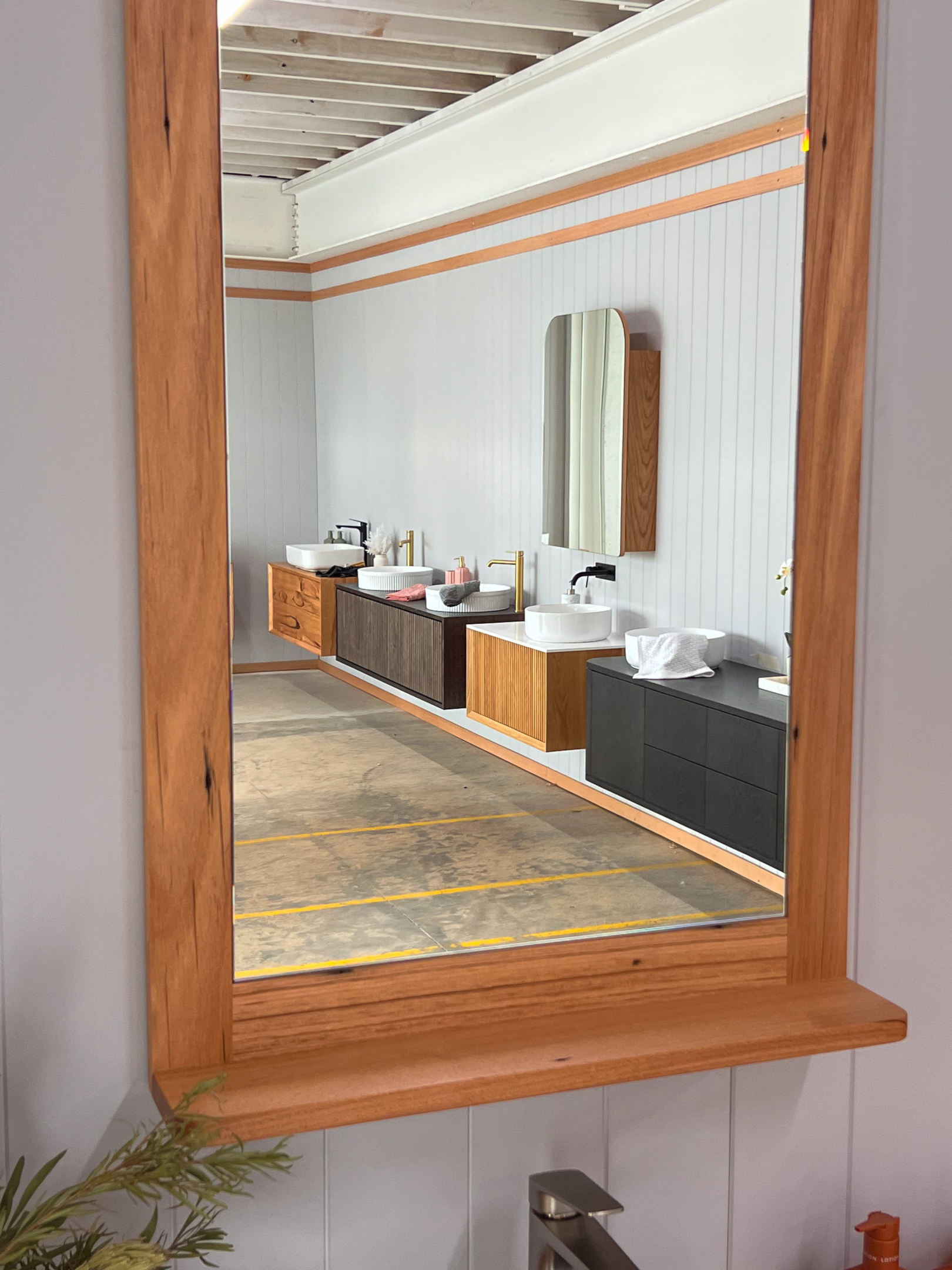 A beautiful image of timber vanities showcasing popular wood choices for bathroom vanities.