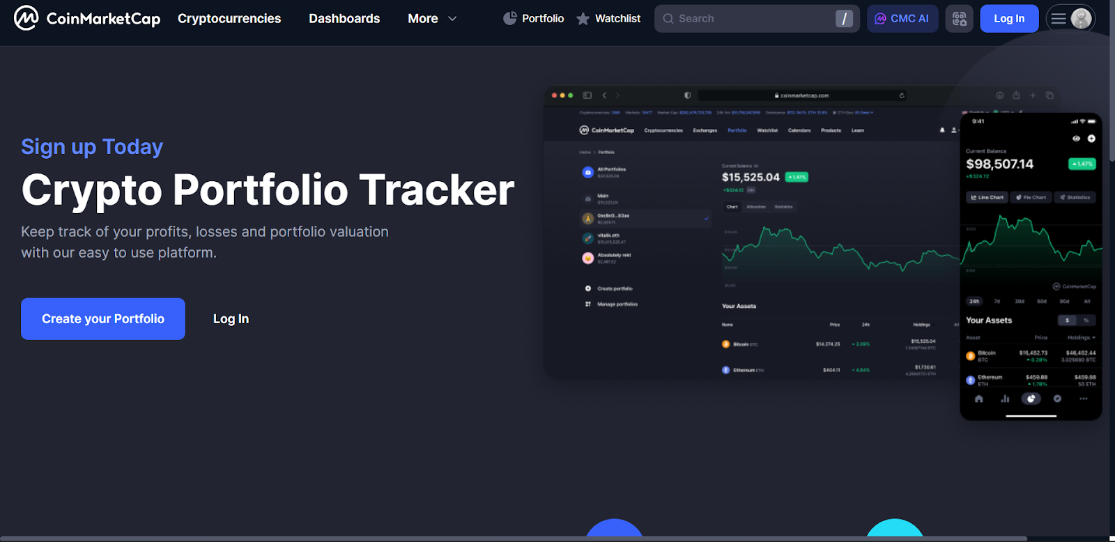 CoinMarketCap - Best for Researchers and Hobbyists