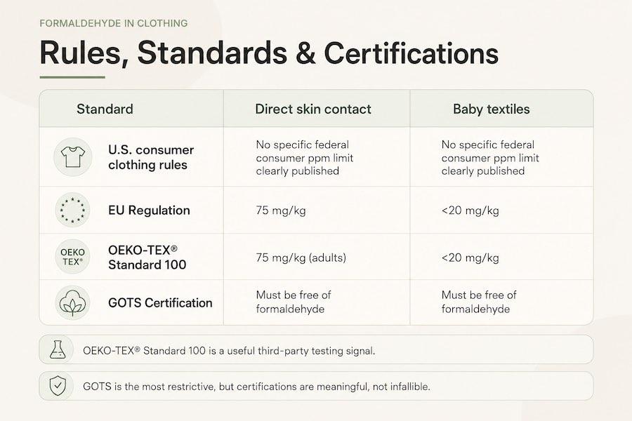 certifications and standards in clothing