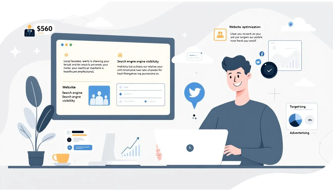 A local business owner optimizing their online presence for better visibility.