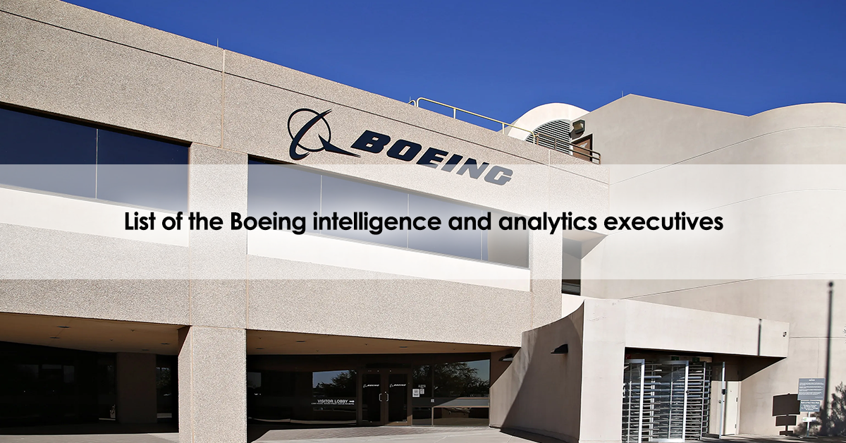 List of the Boeing intelligence and analytics executives