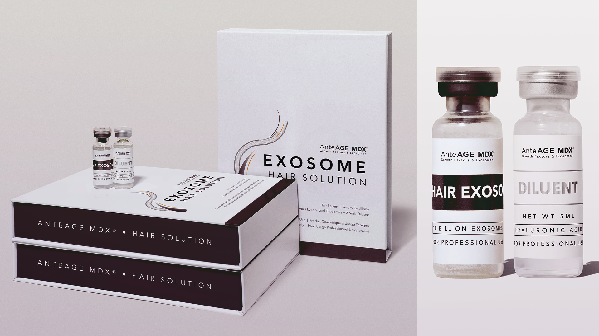 A comparison chart of various hair restoration methods including exosome therapy.