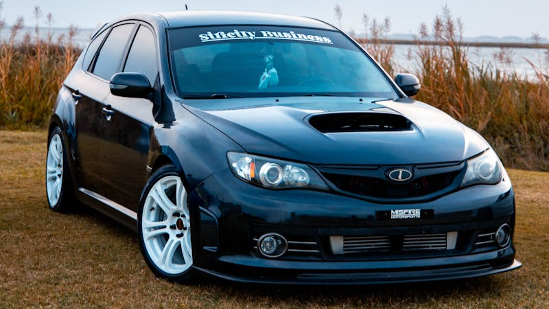 A car with glossy PPF coating