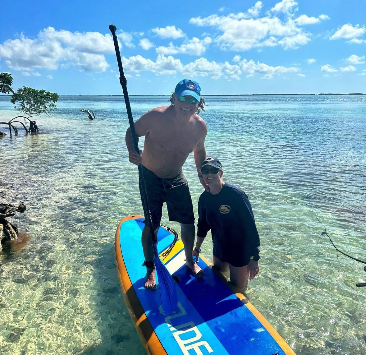 man on a paddle board