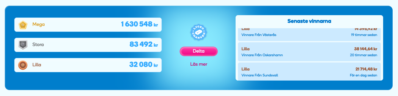 Vera john bonus lyckochansen