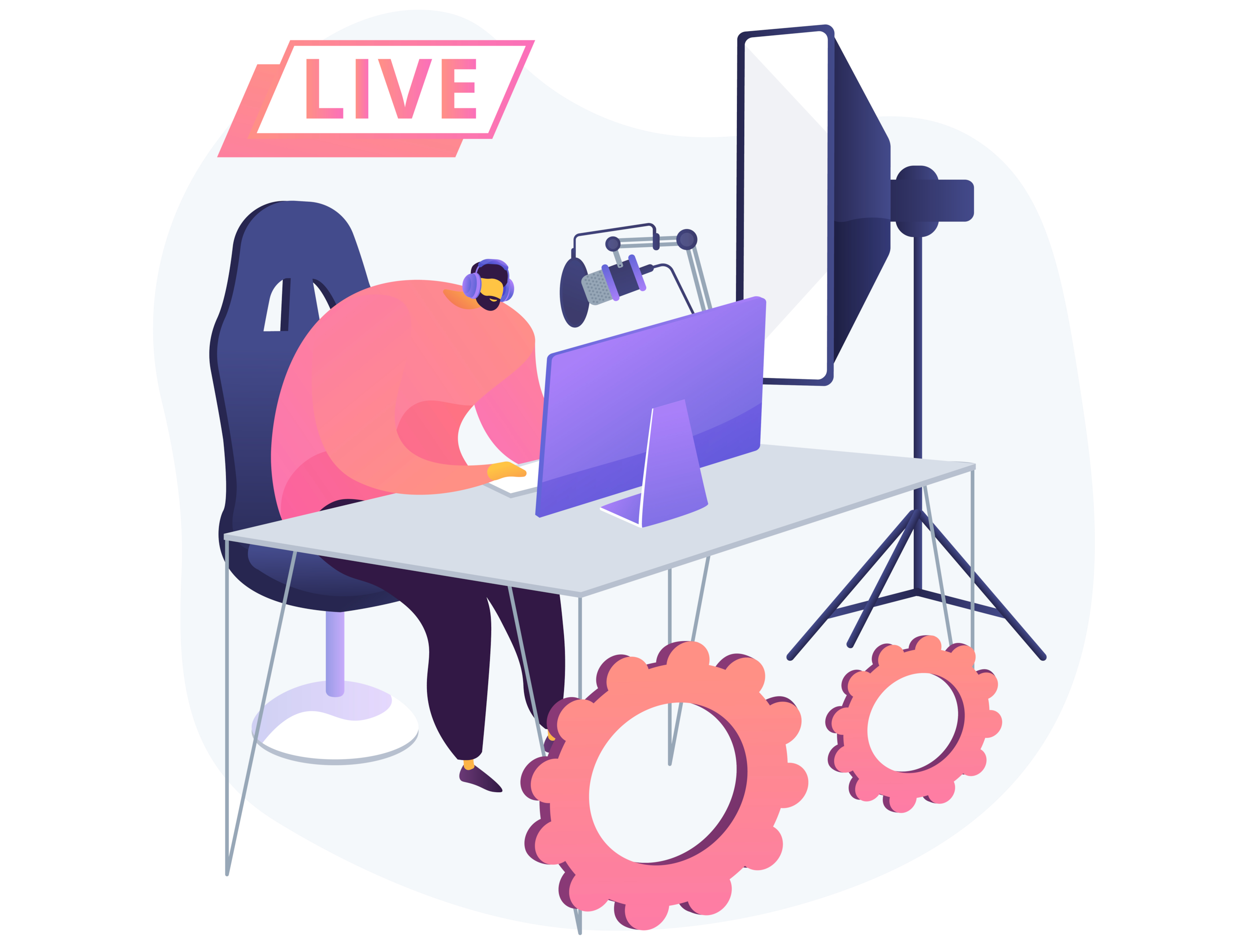 Professional booster livestreaming