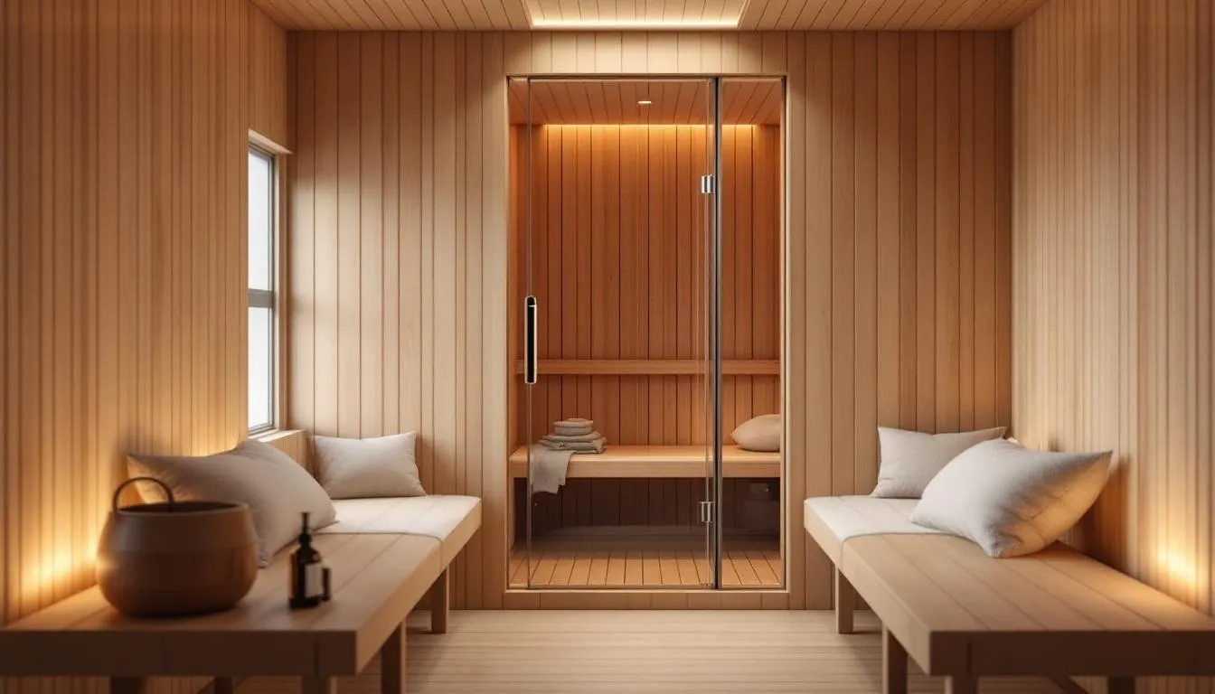 Infrared sauna equipment highlighting its role in stress relief.