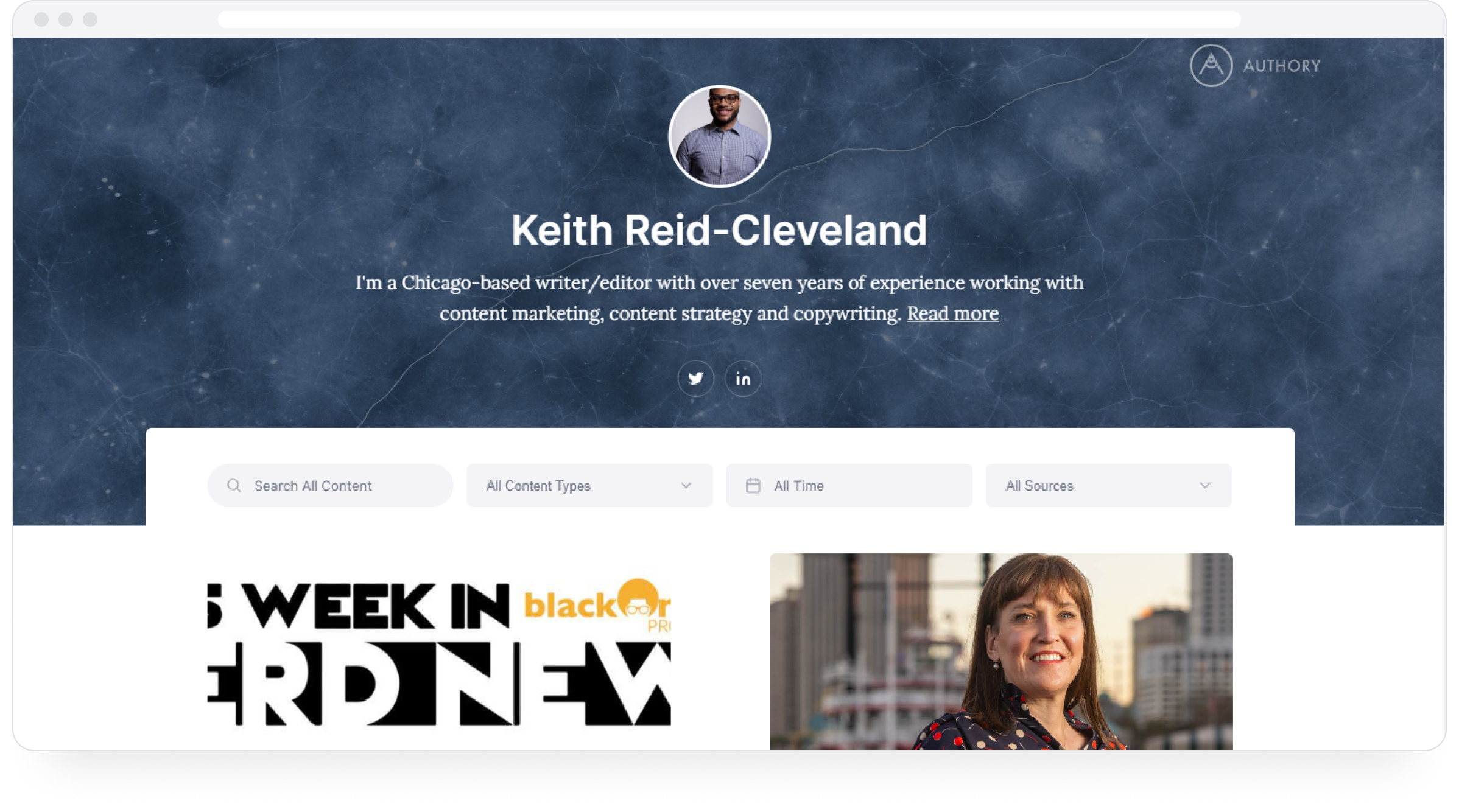 Keith Reid-Cleveland's digital marketing portfolio on Authory