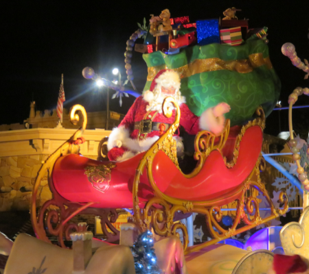 Santa Claus during the Christmas Parade