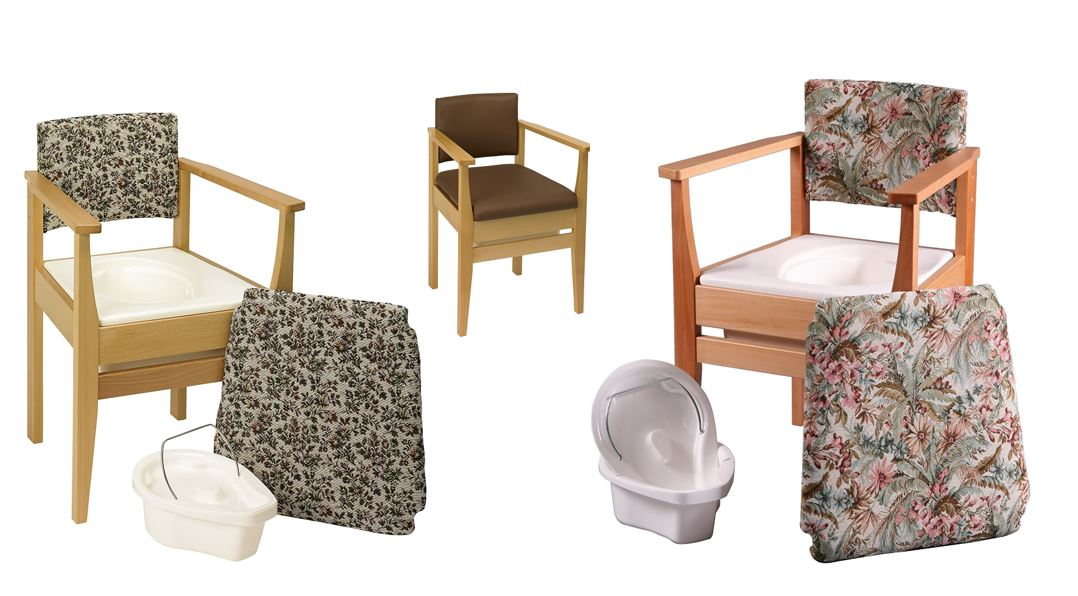Royale commode chair in different coverings