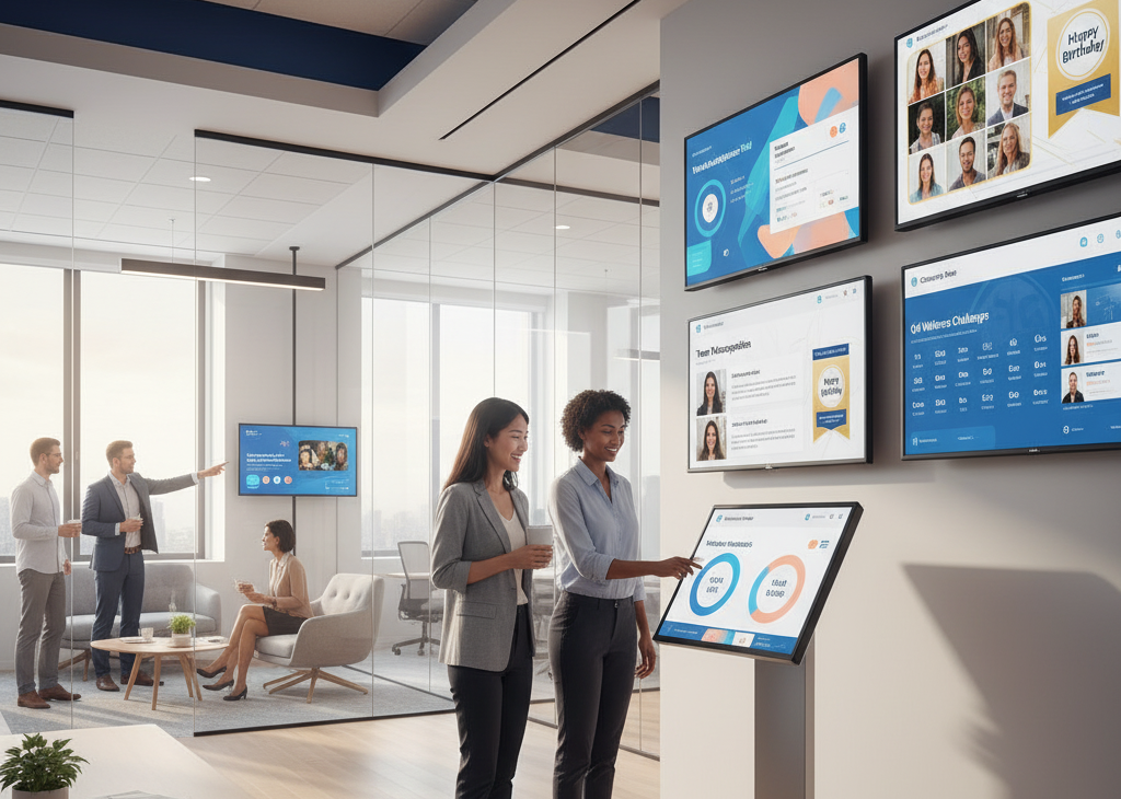 Digital Signage for Employee Surveys: Top 9 Tips 5 the benefits of using digital signage for employee communication and surveys