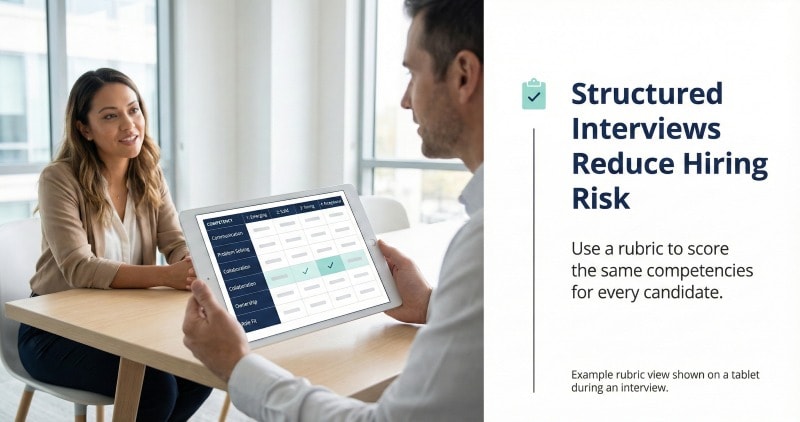 Structured interview used to assess job fit in a hiring process