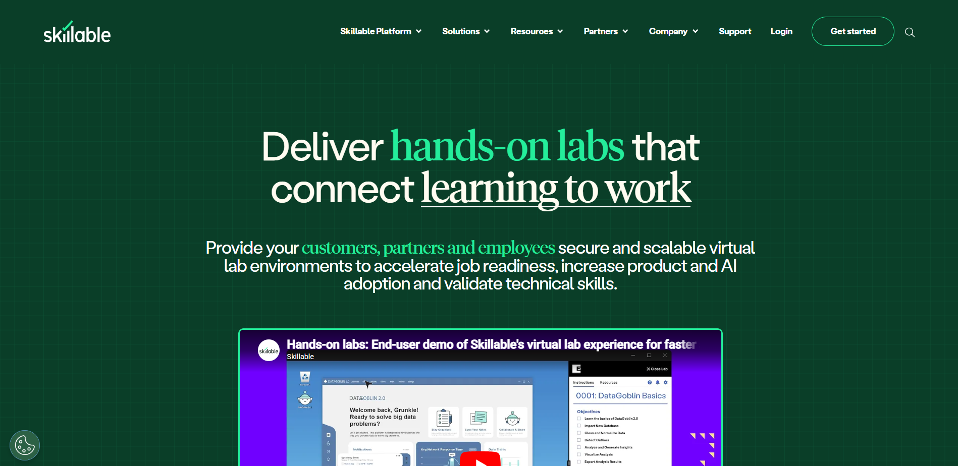Virtual hands-on lab platform with interactive cloud-based learning environments, enabling secure and scalable DaaS-powered training for students, employees, and partners.