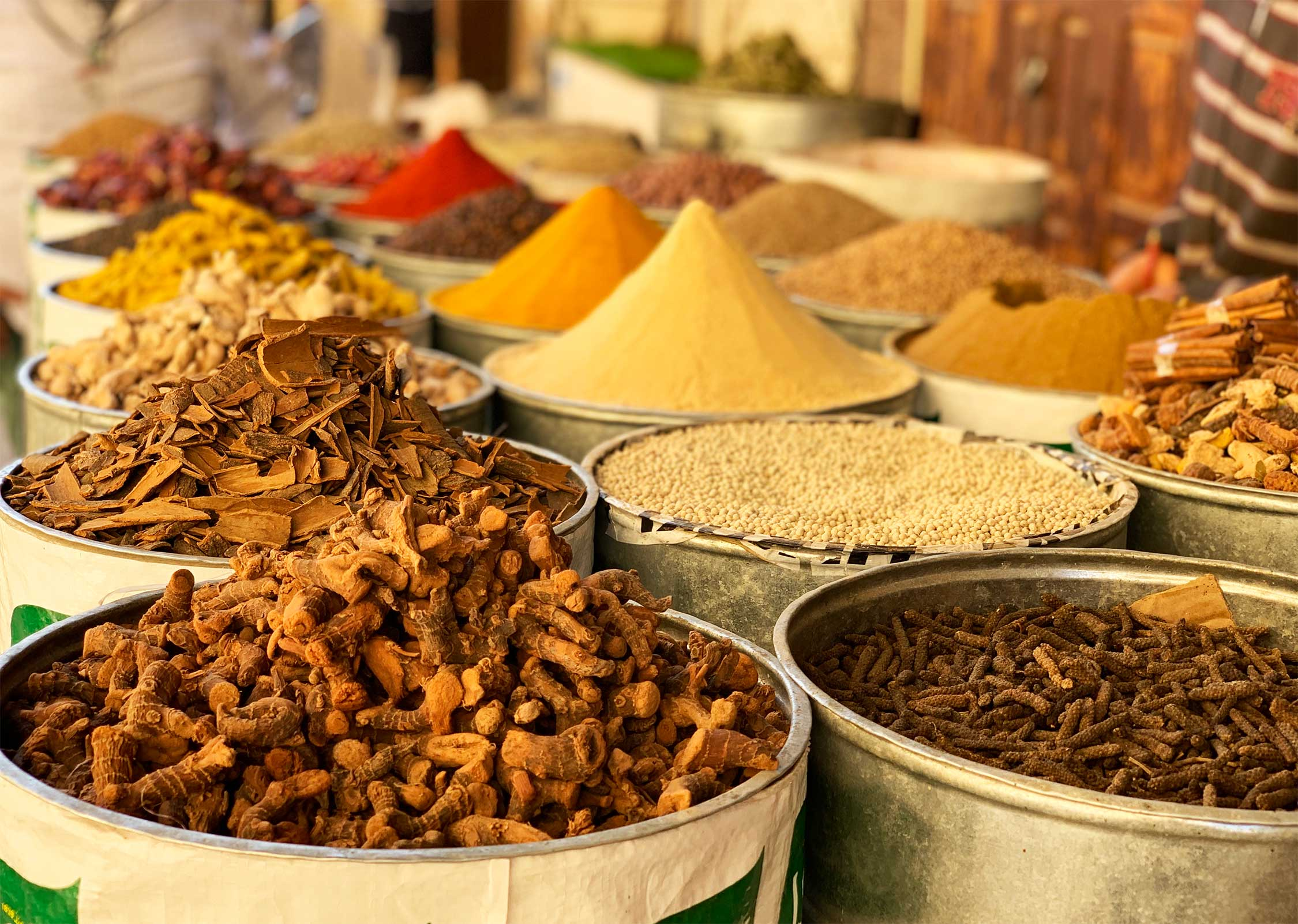 Dive into the vibrant hues and aromatic wonders of Morocco's spices. 