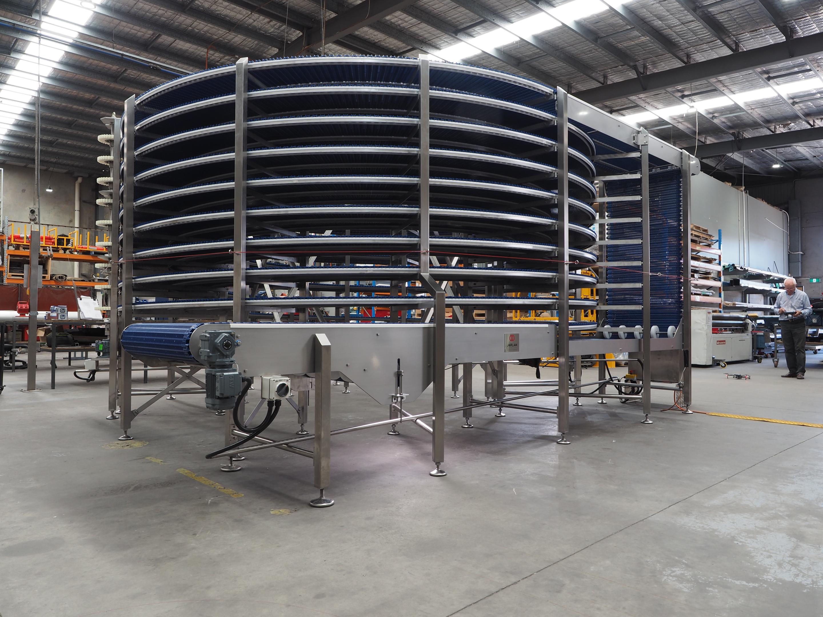 Where innovation meets craftsmanship. One of Jarlam's standout projects, a custom spiral conveyor designed to elevate productivity, optimise space, and deliver long-lasting performance.