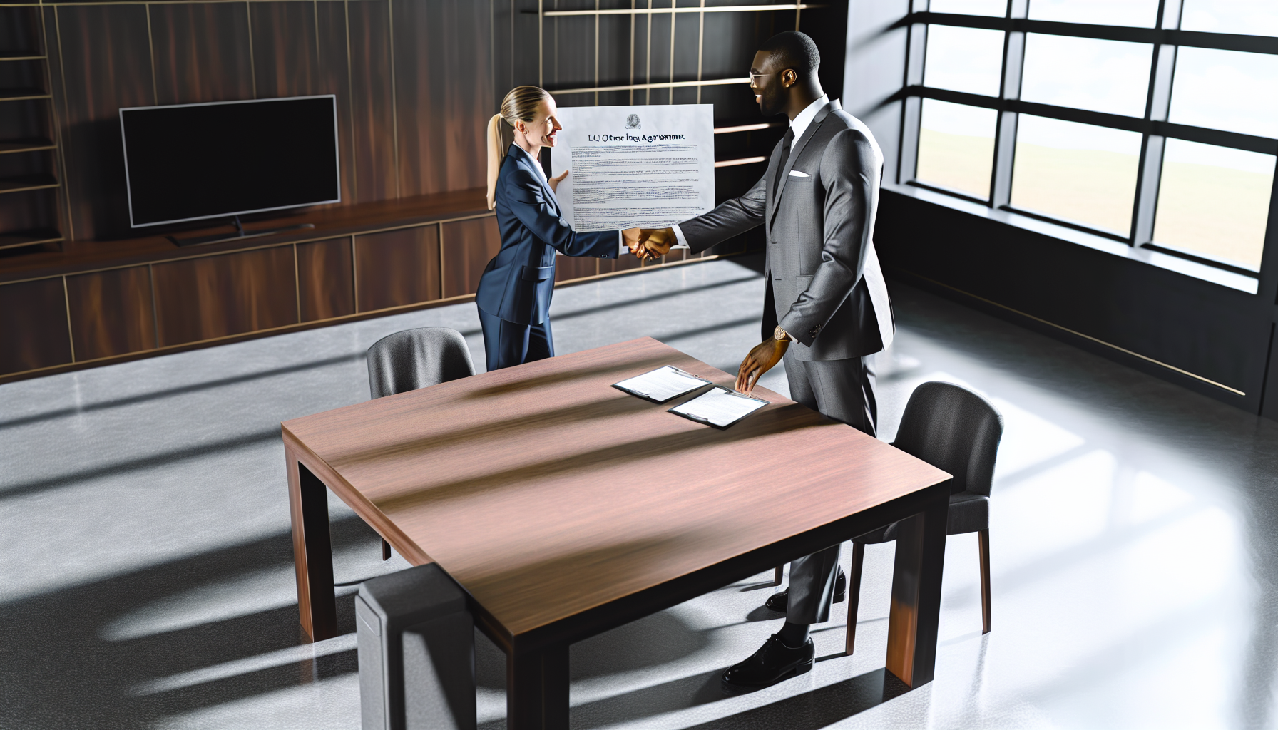Photo of a handshake symbolizing new members joining an LLC operating agreement