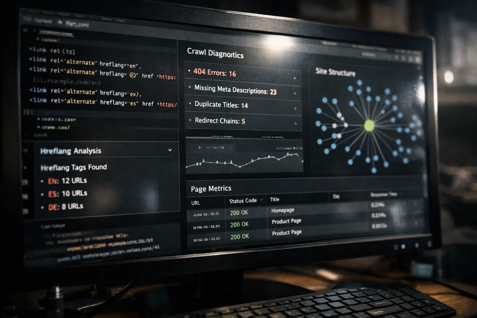 Technical SEO setup for international websites including site structure and language targeting