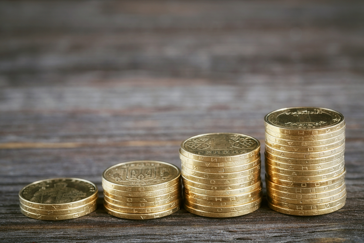 Pile of pound coins