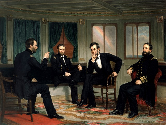 head of state, president, discussion, union army, union forces, president abraham lincoln, union army