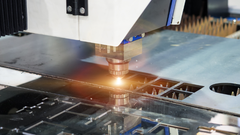 precise beam during laser cutting process