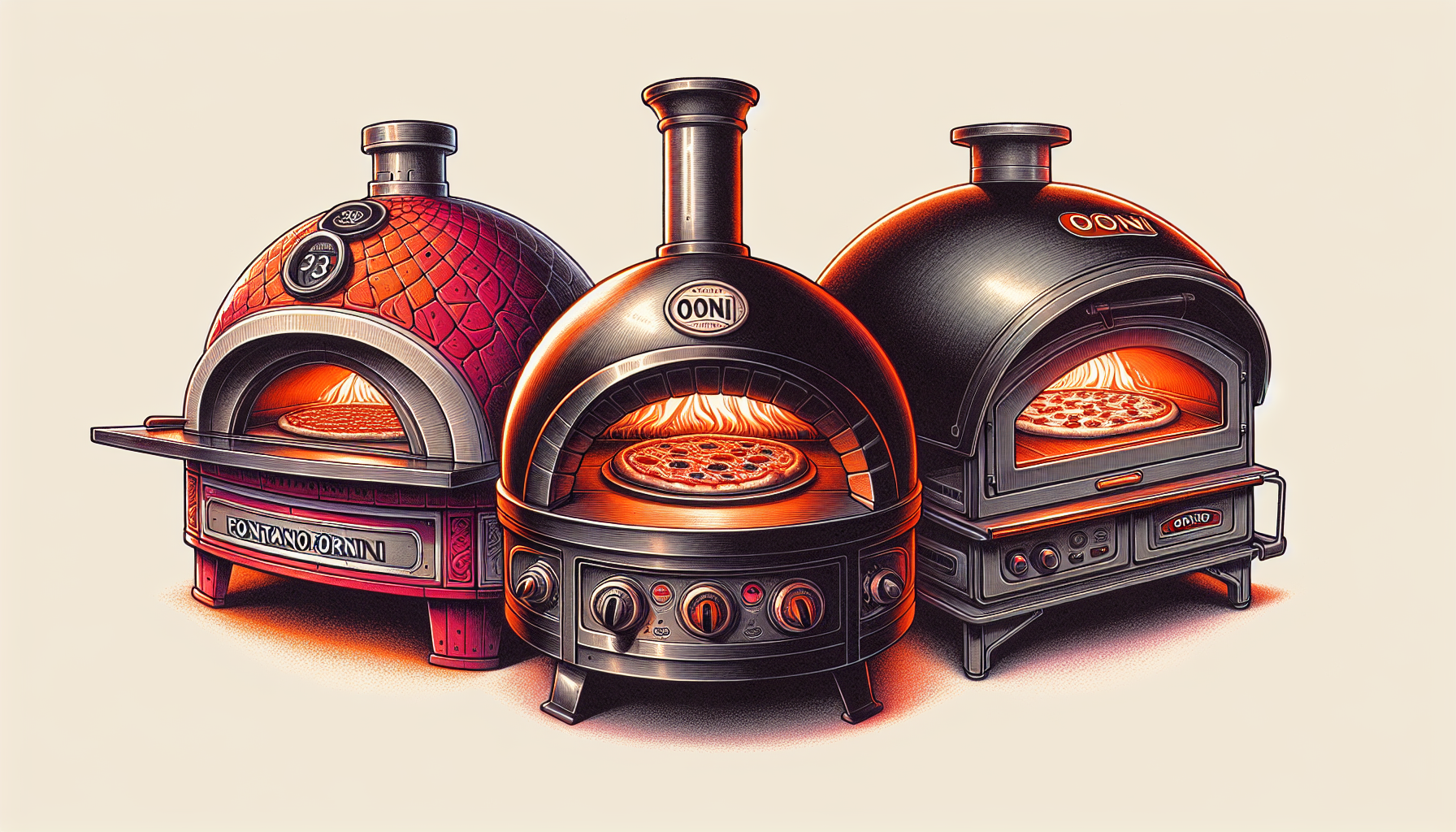 Illustration of top wood fired pizza oven brands