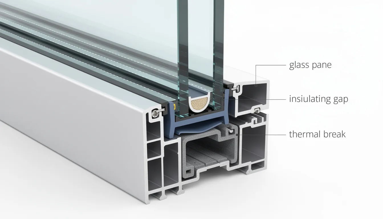 Das Bild zeigt einen Nahblick auf den Querschnitt eines dreifach…