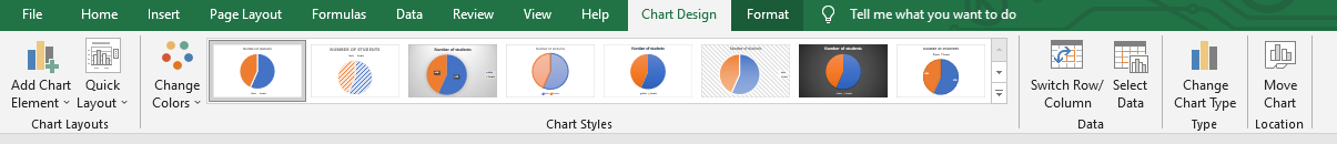 The Chart Design Tab.