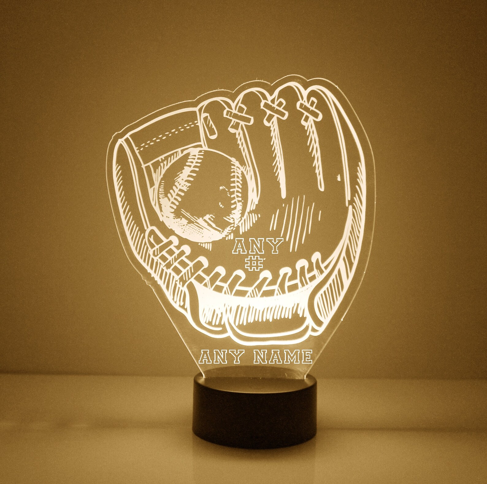 Senior Night is the perfect time to give baseball themed team gifts. Find this glove lamp at MirrorMagicGifts on Etsy.