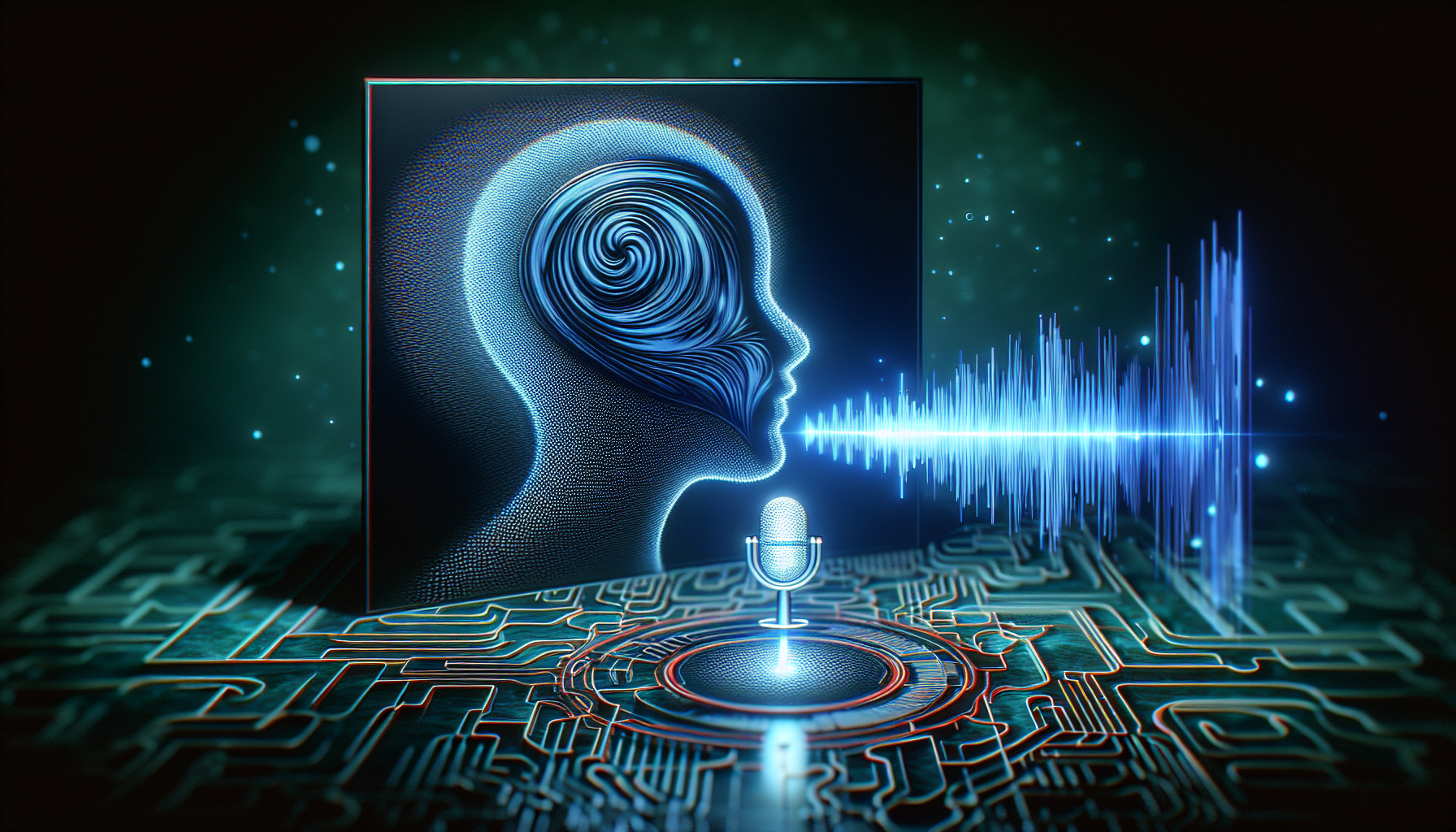 Illustration of AI voice cloning process