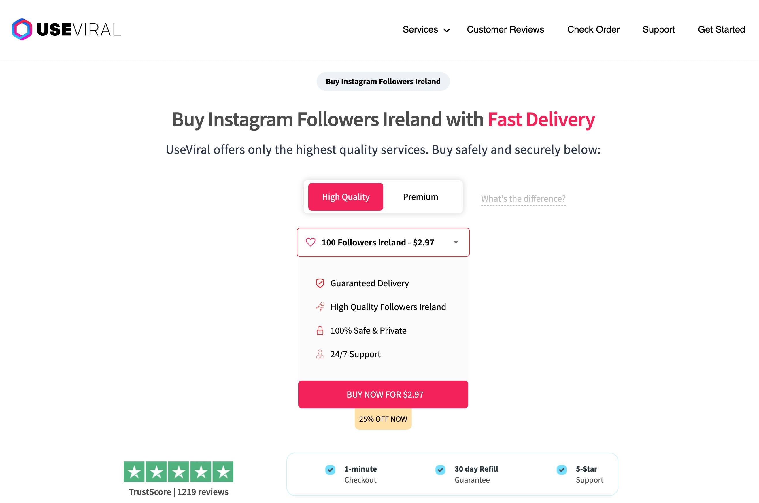 useviral buy instagram followers ireland page