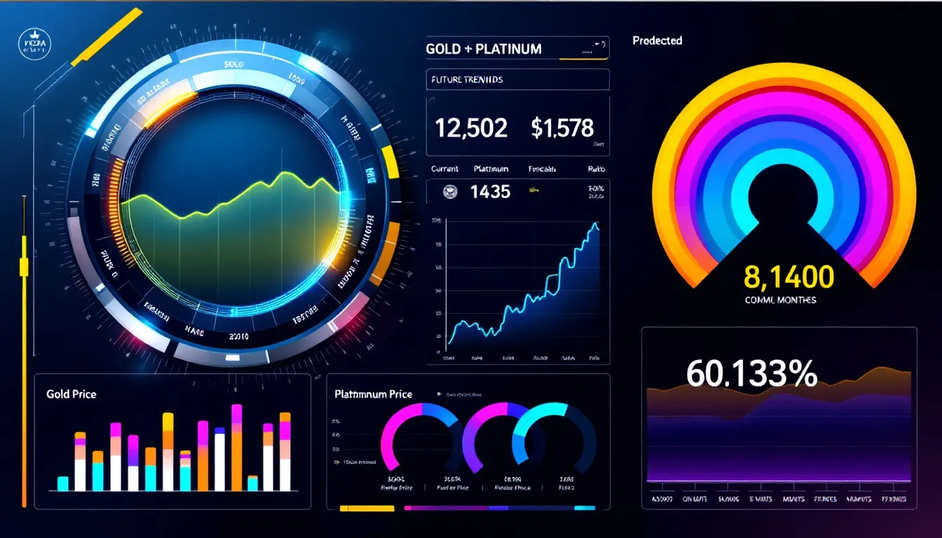 A forecasting chart for future trends in gold to platinum ratios.