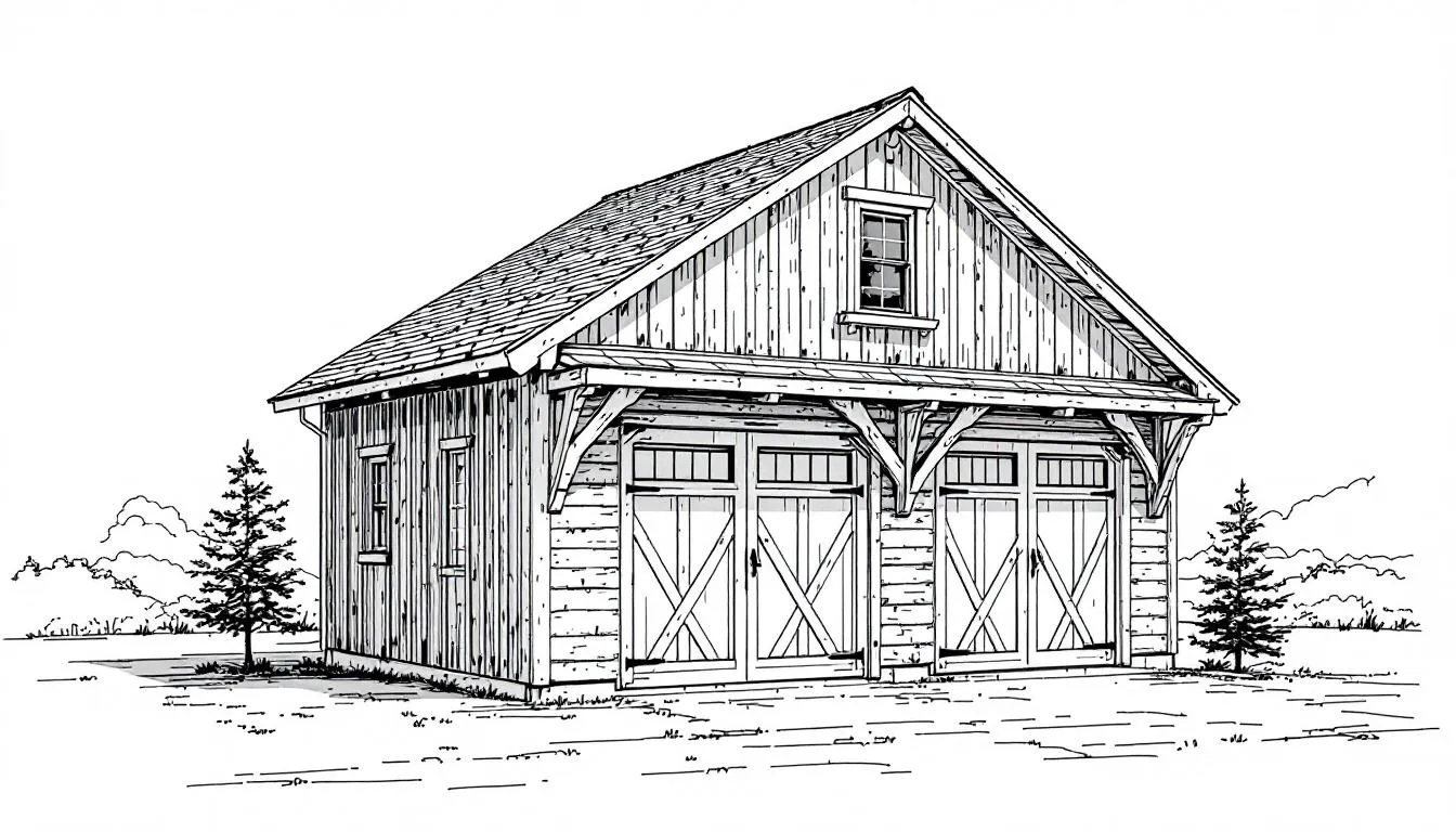 The benefits of an oak framed garage with room above, including storage and versatility.