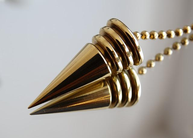 pendulum, gold pendulum, reflection