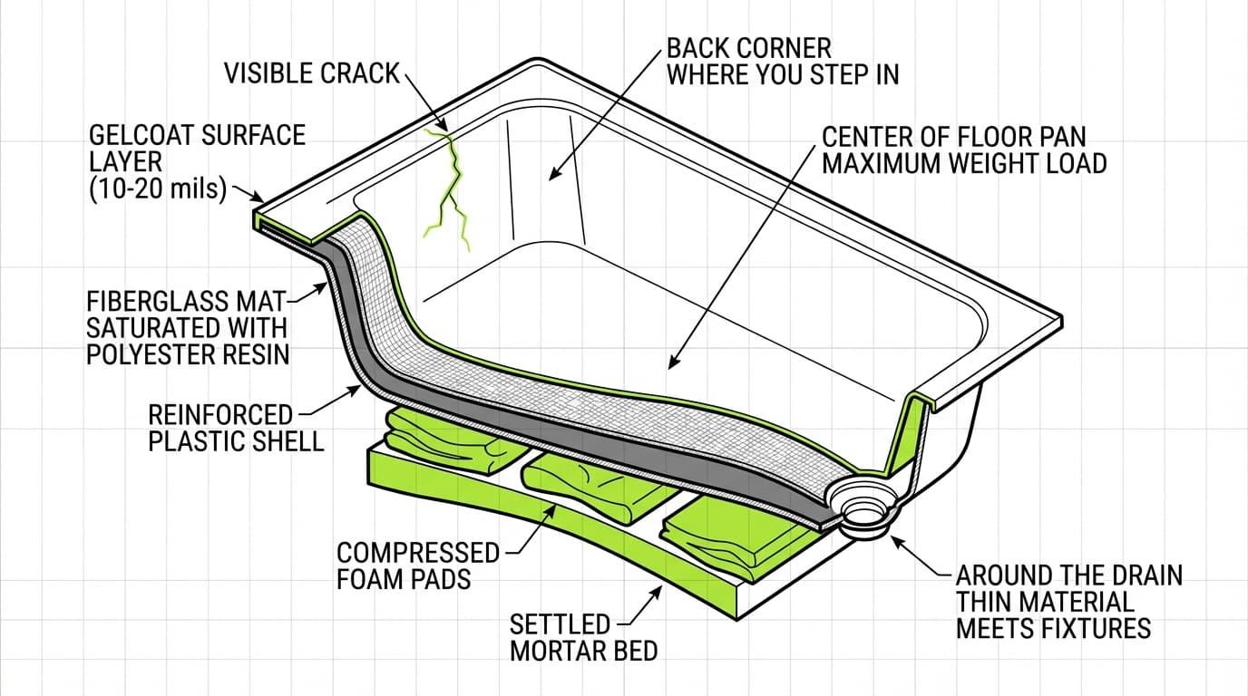 Understanding Your Fiberglass Tub Crack