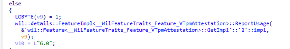 vtpmattestation feature showed up in the code