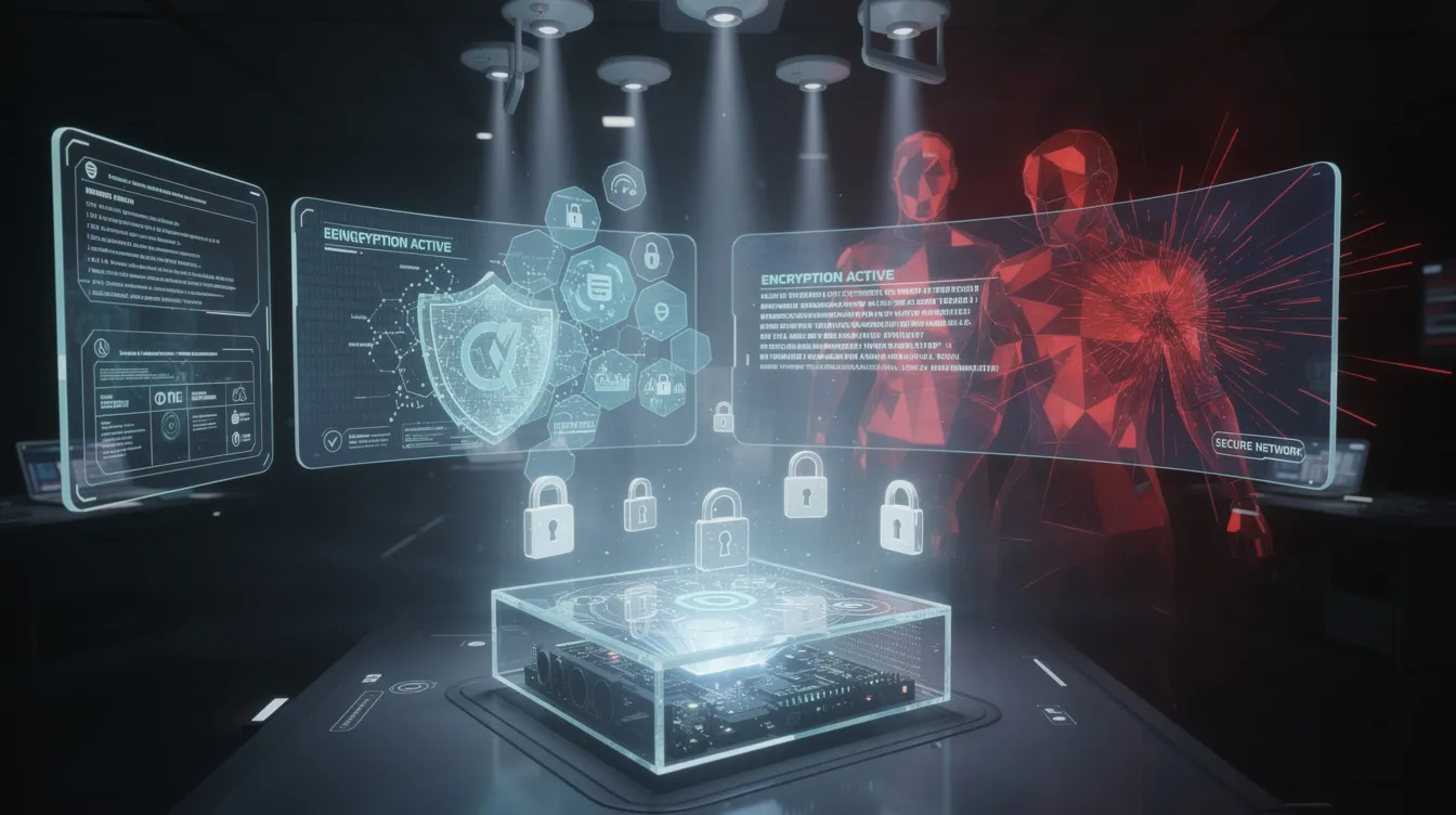 A secure Wi-Fi network setup with strong encryption protocols.